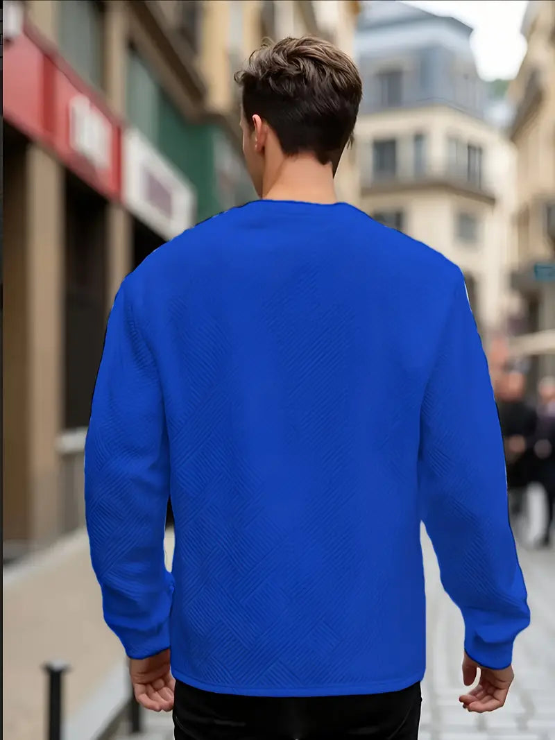 Malinga - Casual Geometric Pattern Sweatshirt With Long Sleeve