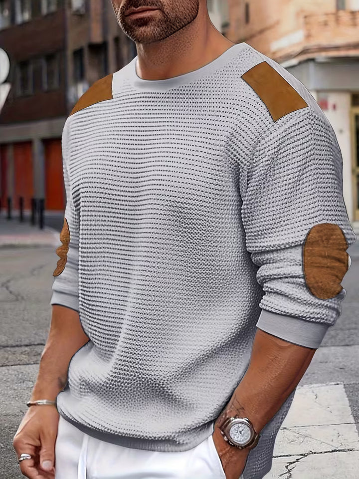 Apexcore - Casual Waffle Knit Sweatshirt