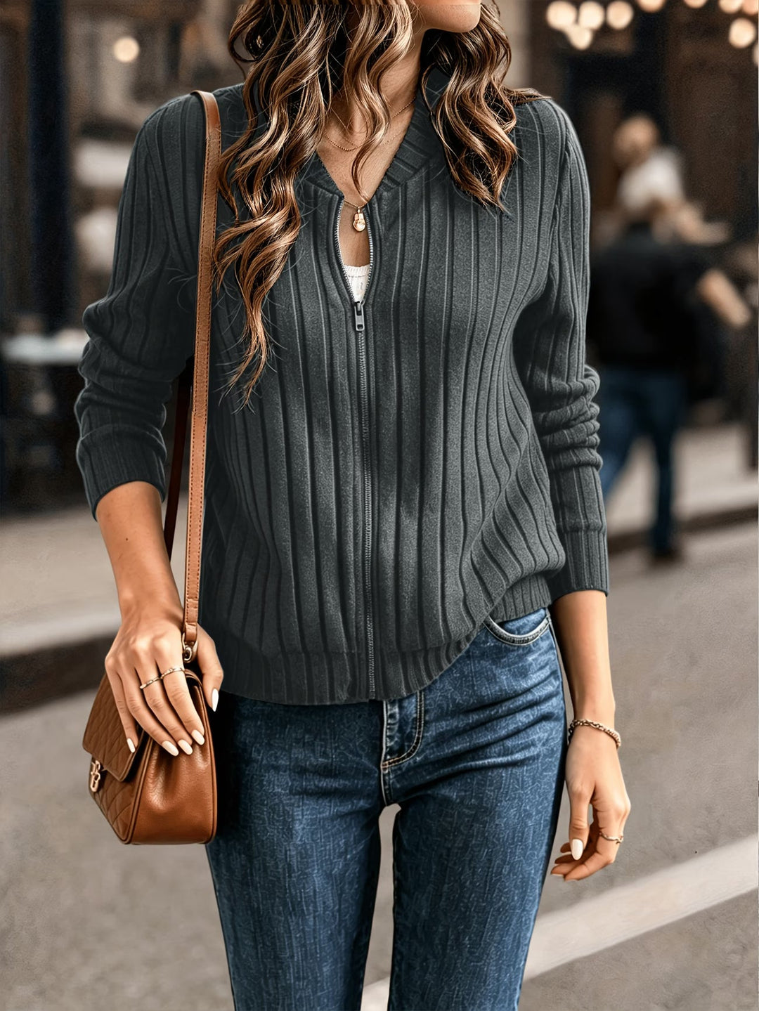 Emilea - Lone Sleeve Knitted Jacket