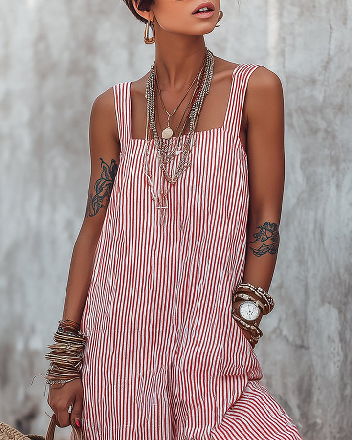 Keri - Wide Leg Striped Jumpsuit