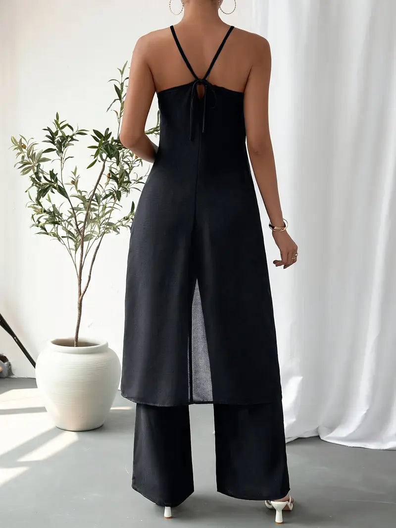 Eirini - Elegant Sleeveless Two Piece Set