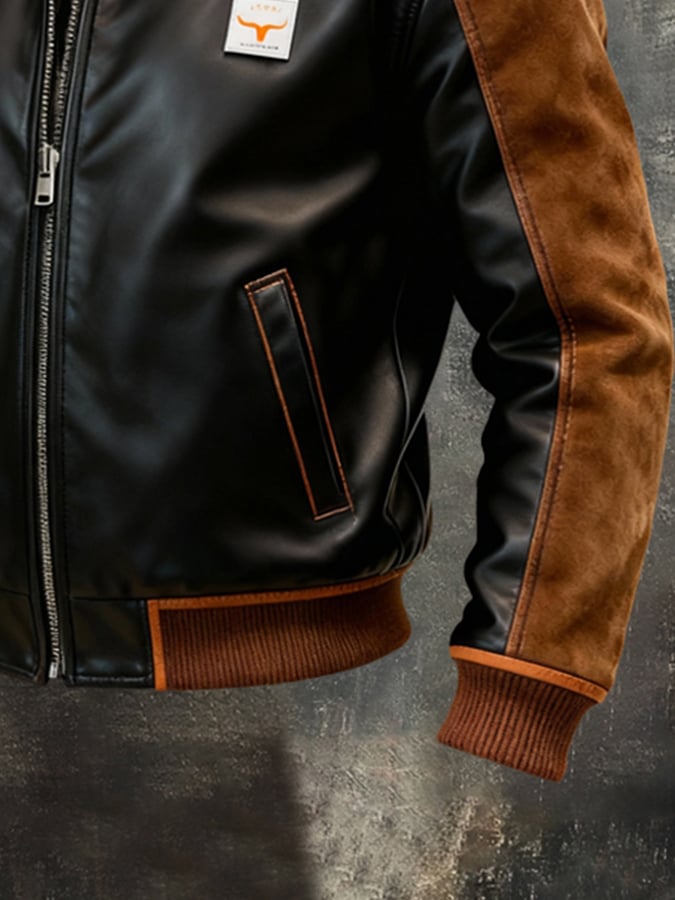 Bjorn - Vintage Leather Patchwork Jacket