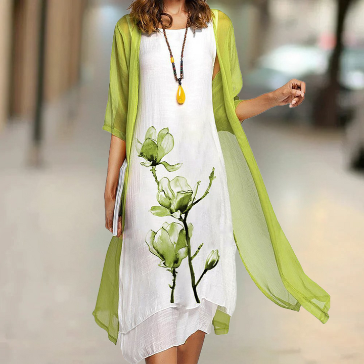 Nasira - Roud Neck Long Cotton Dress