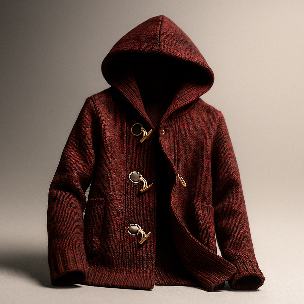 Lindon - Knitted Hoodie With Toggle Closure