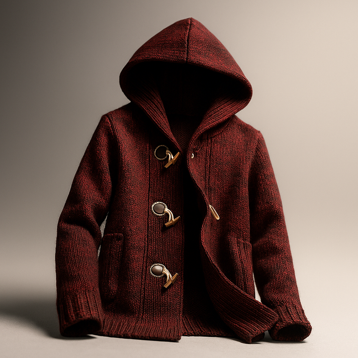 Lindon - Knitted Hoodie With Toggle Closure