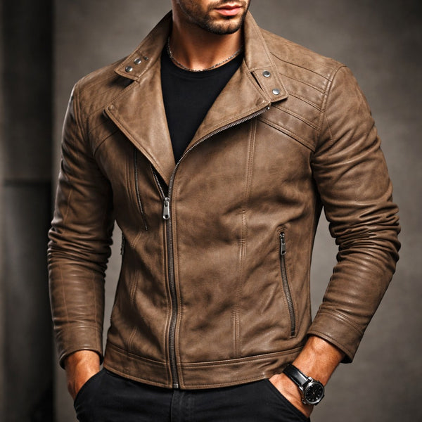 Jure - Leather Jacket With Zipper