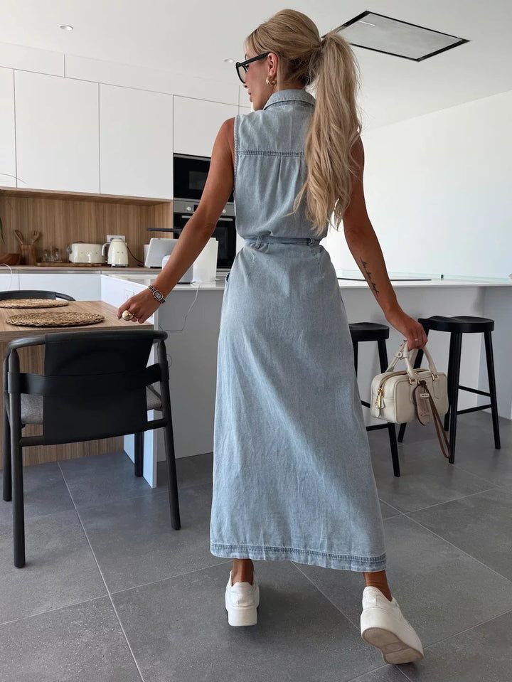 Jacinta - Stylish Long Dress With Pocket