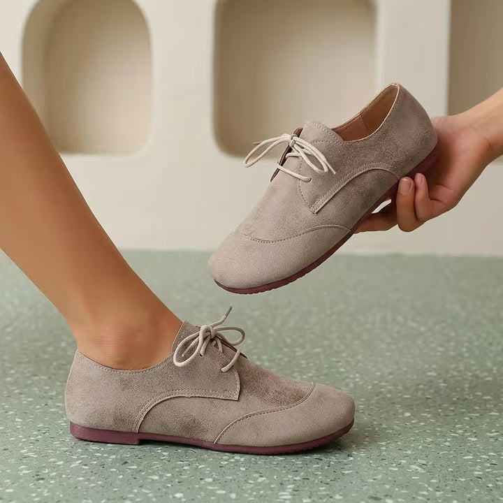 Brigiluxa - Lace-Up Low Wedge Comfort Shoes