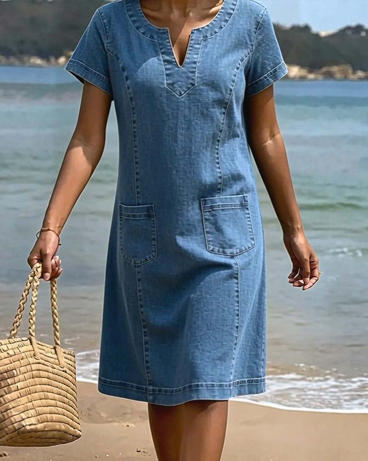 Kailee - Short Sleeve Dress With Pockets