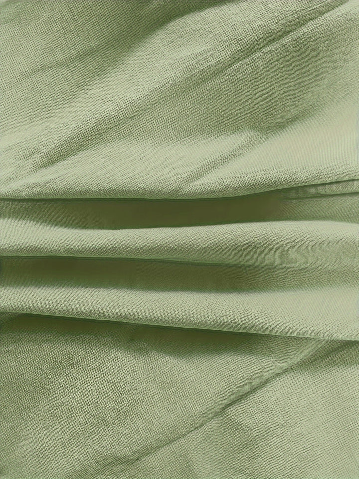 Priscilla - Long Sleeve V-Neck Blouse With Button Front