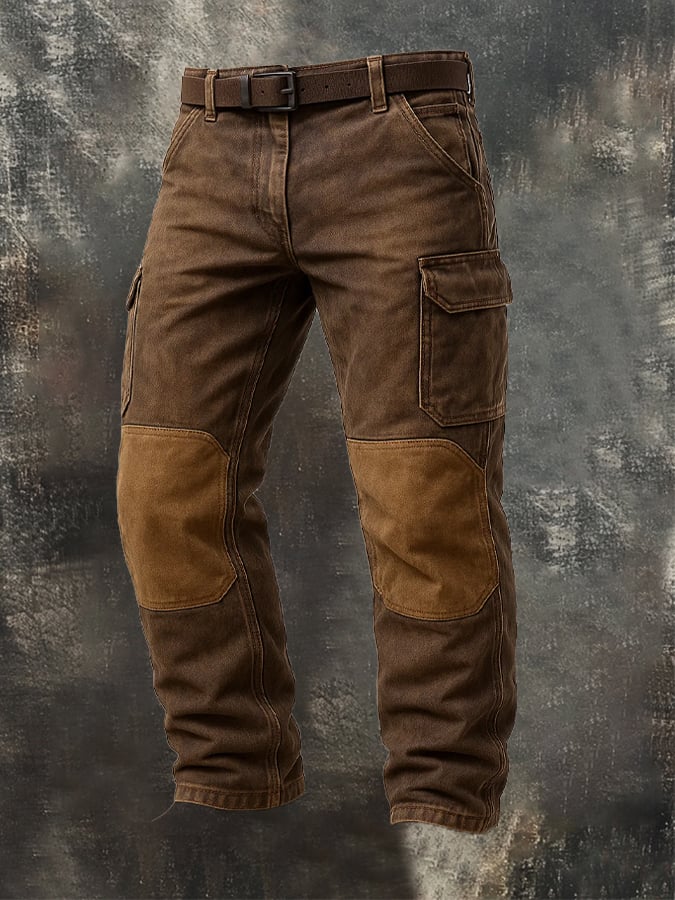 Zakary - Vintage Outdoor Distressed Adventure Stitching Knee Pant
