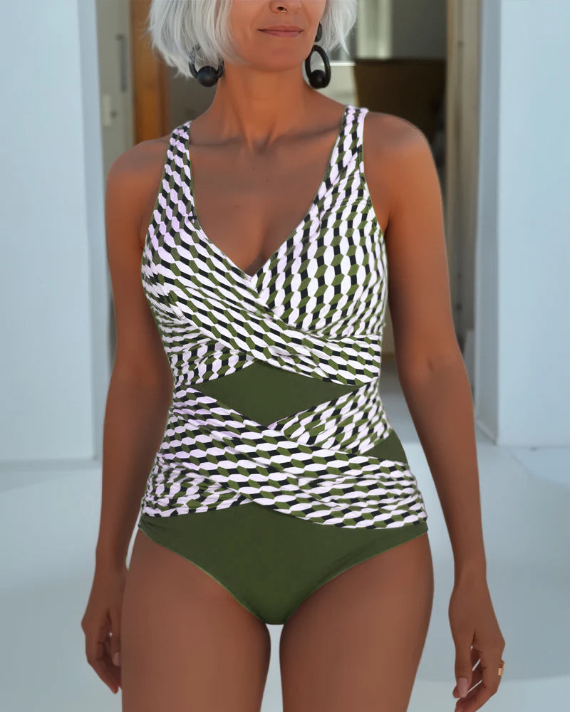 Rachell - Elegant Cross-Over Swimsuit