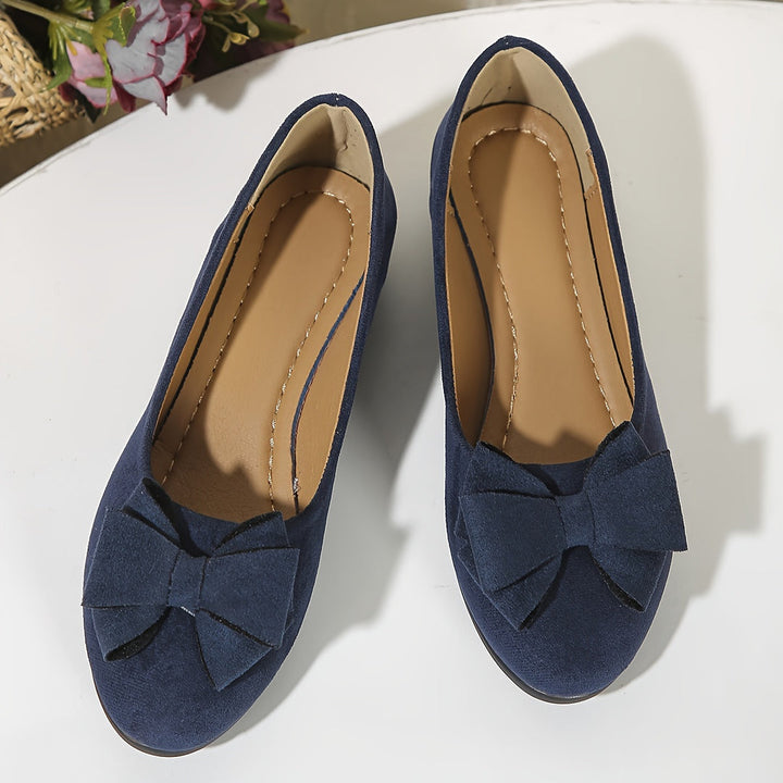 Fransiska - Breathable Non-slip Loafers With Bowtie
