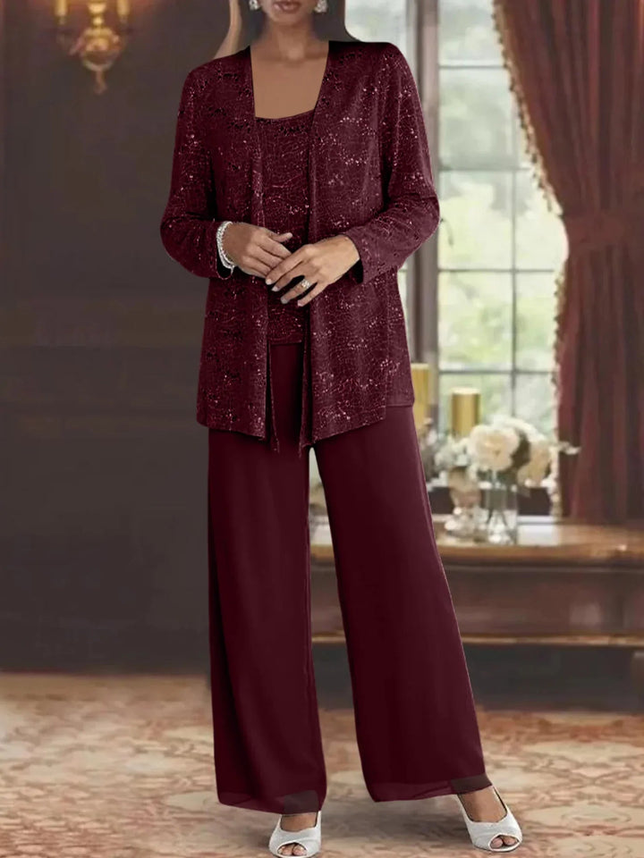 Gimena - Glitter Cardigan Pant Set