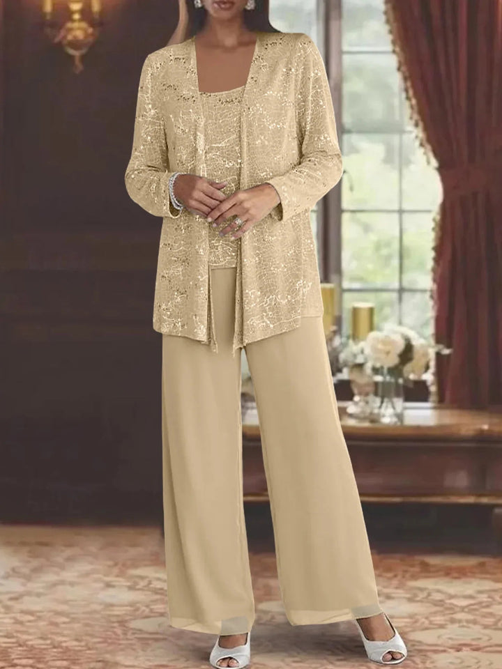 Gimena - Glitter Cardigan Pant Set