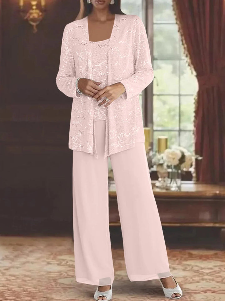 Gimena - Glitter Cardigan Pant Set