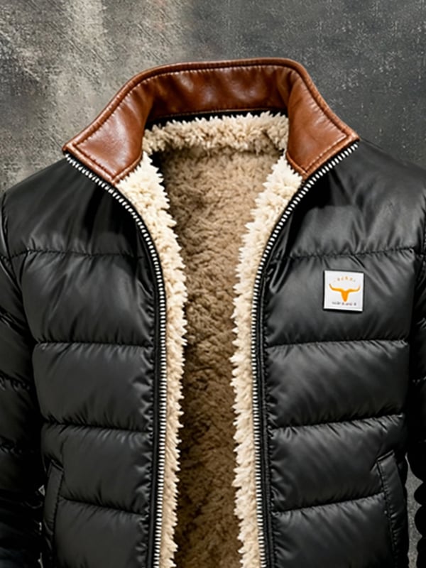 Youssouf - Vintage Leather Stitching Outdoor Jacket