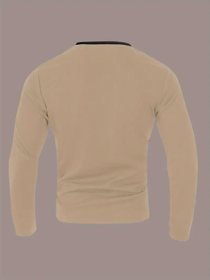 Kyran - Waffle Long Sleeve Henley Shirt