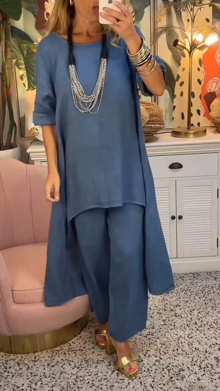 Maryla - Long Sleeve Cotton Two Piece Set