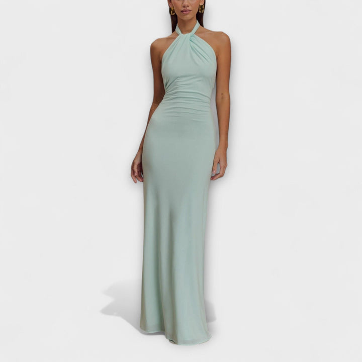 Meriam -  Slinky Halter Maxi Dress