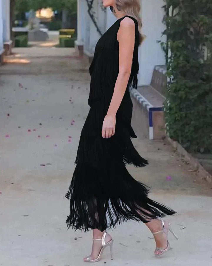 Tamira - Slanted Shoulder Long Dress