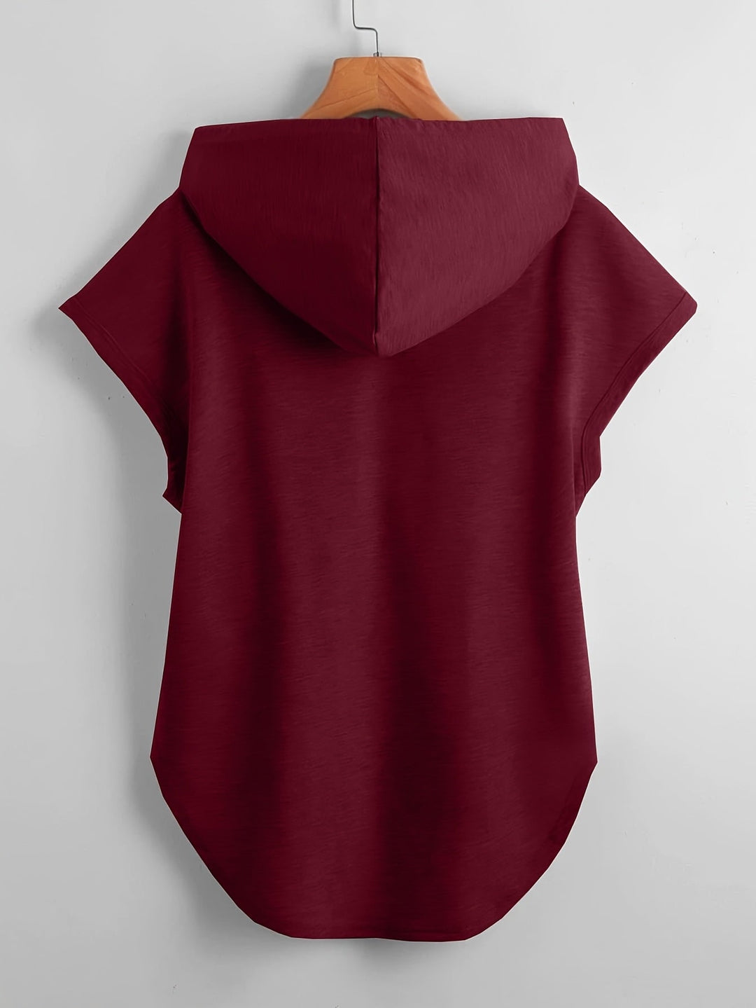 Matthias - Casual Asymmetrical Hem Hooded T-Shirt