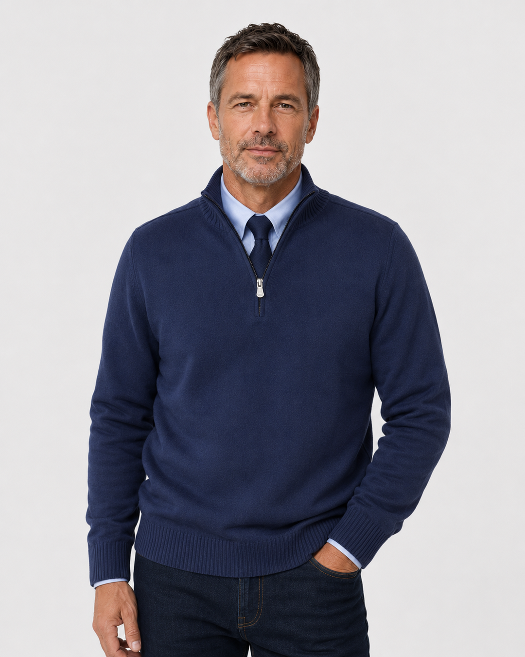 Dimiton - Quarter-Zip Long Sleeve Sweater