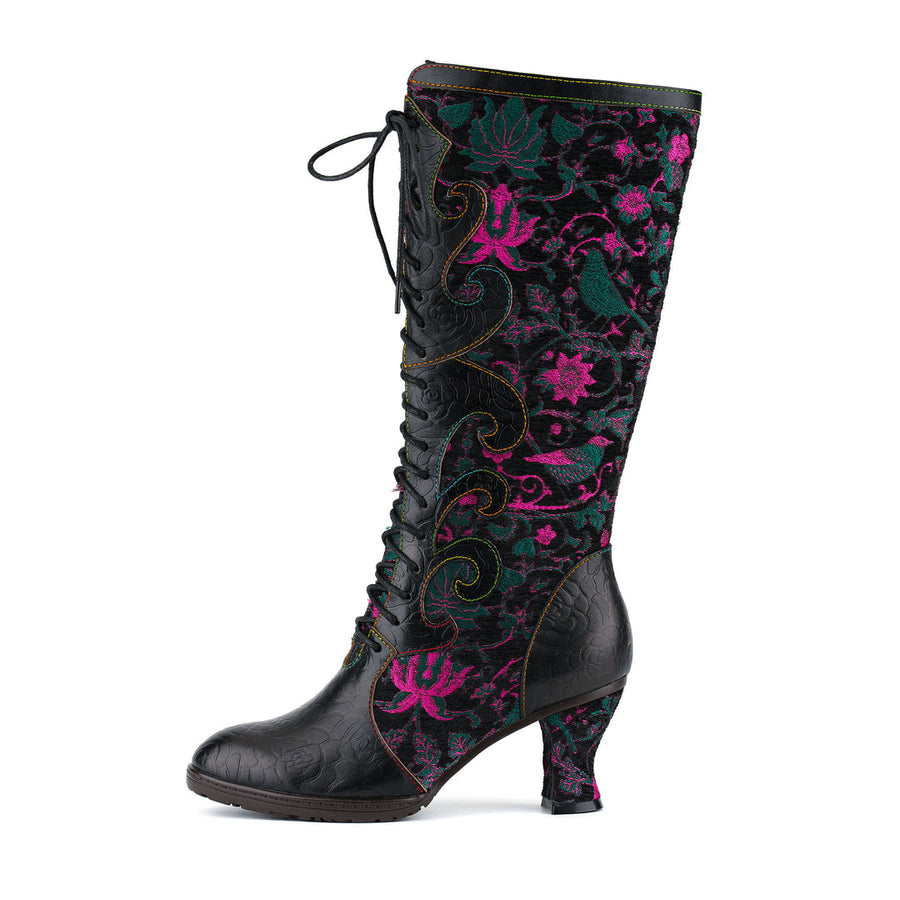 Kataranita - Leather Orthopedic Boot With Printed