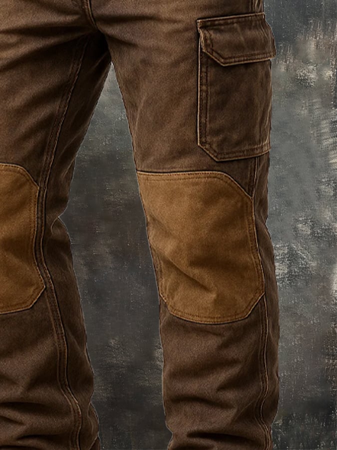 Zakary - Vintage Outdoor Distressed Adventure Stitching Knee Pant