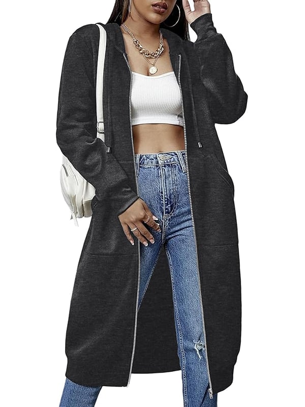 Nayvah - Long Sleeve Hoodie With Zip Up