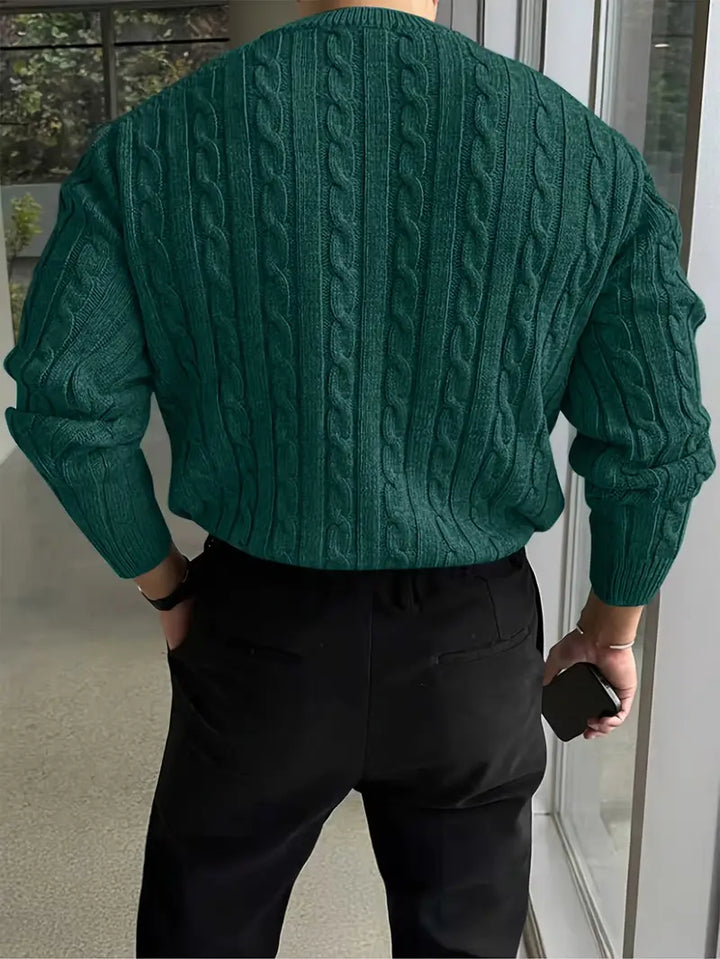 Mergim - Casual knitted Long Sleeve Sweater