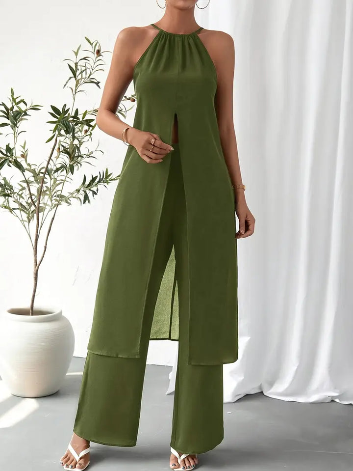 Eirini - Elegant Sleeveless Two Piece Set