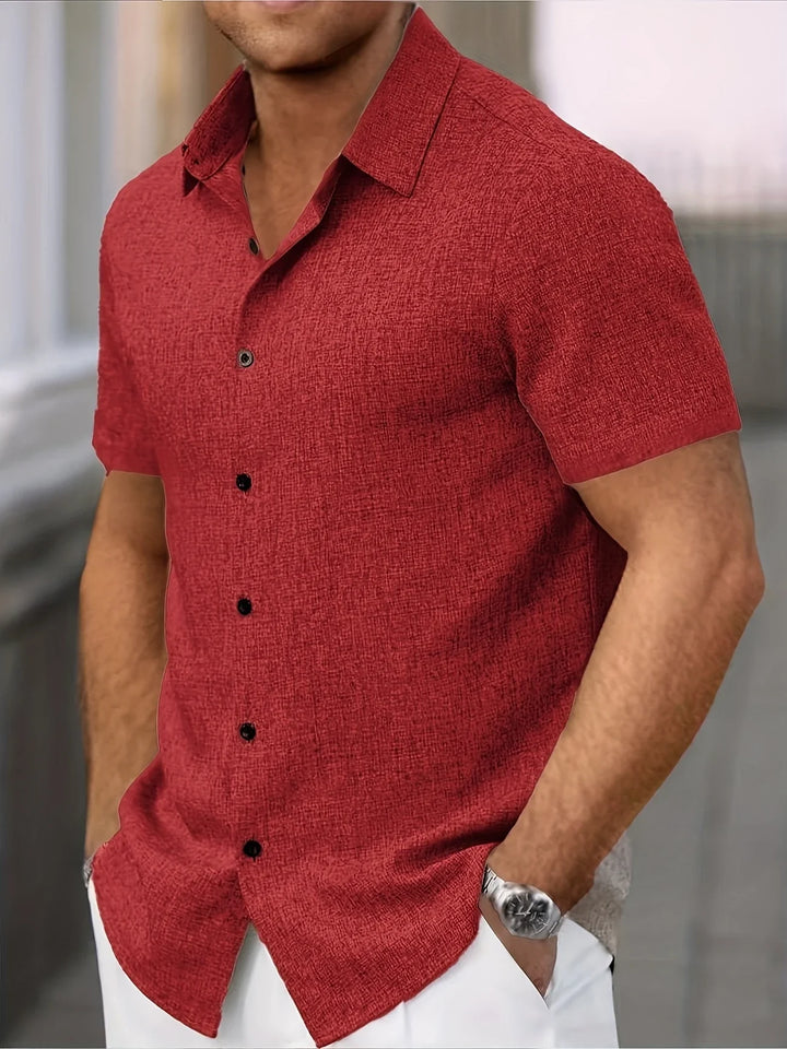 Dwight - Lightweight Linen Blend Short Sleeve Shirt