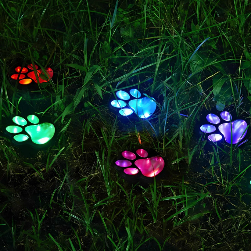 PawGlow - Outdoor LED Solar Garden Paw Lights