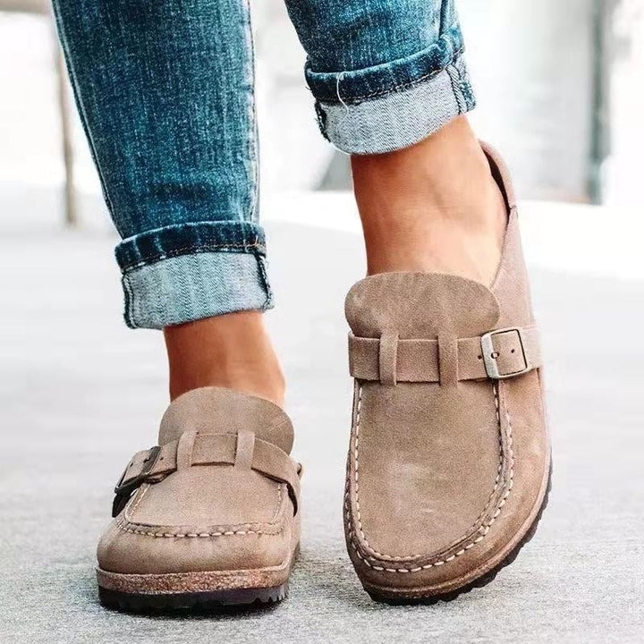 Anerorica - Buckle Strap Suede Loafer