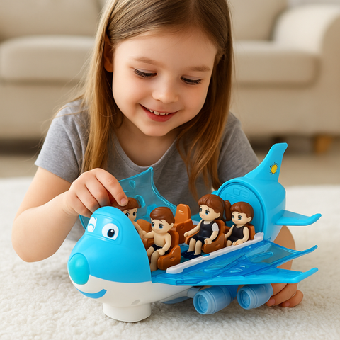 MusicJet - Electric Airplane with Lights, Music & Obstacle Avoidance