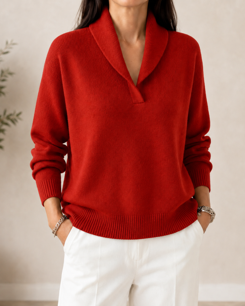 Avelette - Long Sleeve V-Neck Sweater