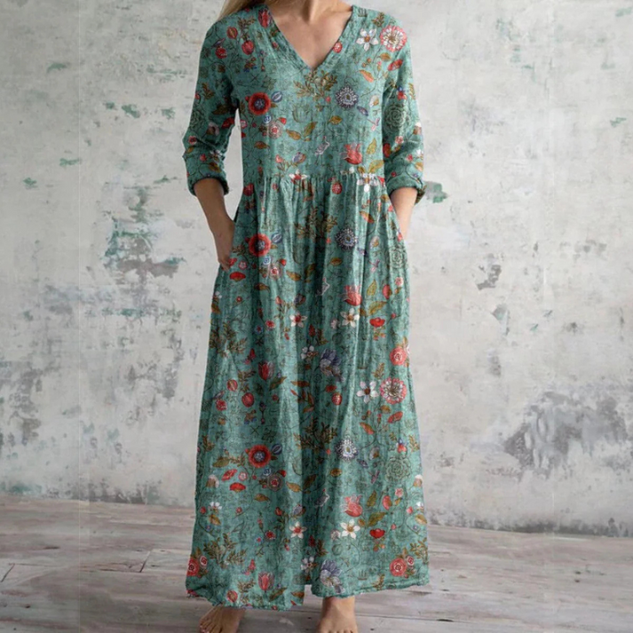 Kiana - Elegant Summer Dress with Floral Pattern