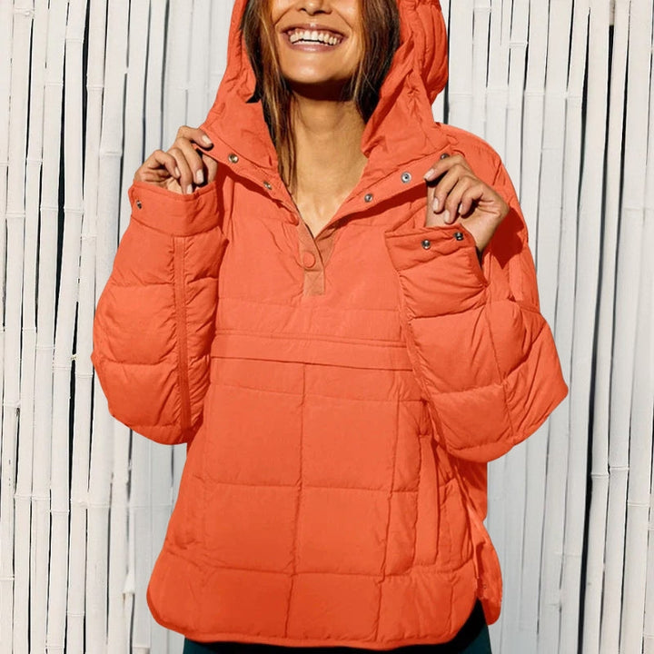 Merve - Elegant Long Sleeve Puffer Jacket