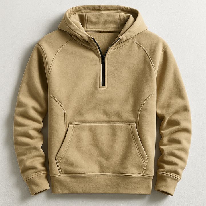 Vesperguard - Quarter Zip Hooded Long Sleeve Sweatshirt
