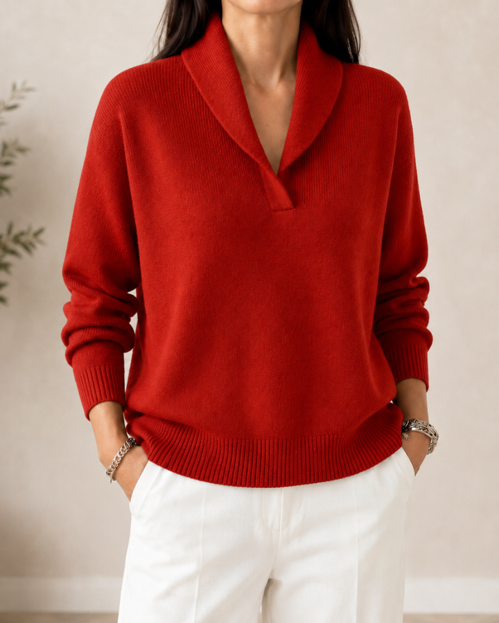Valeis - Long Sleeve V-Neck Sweater