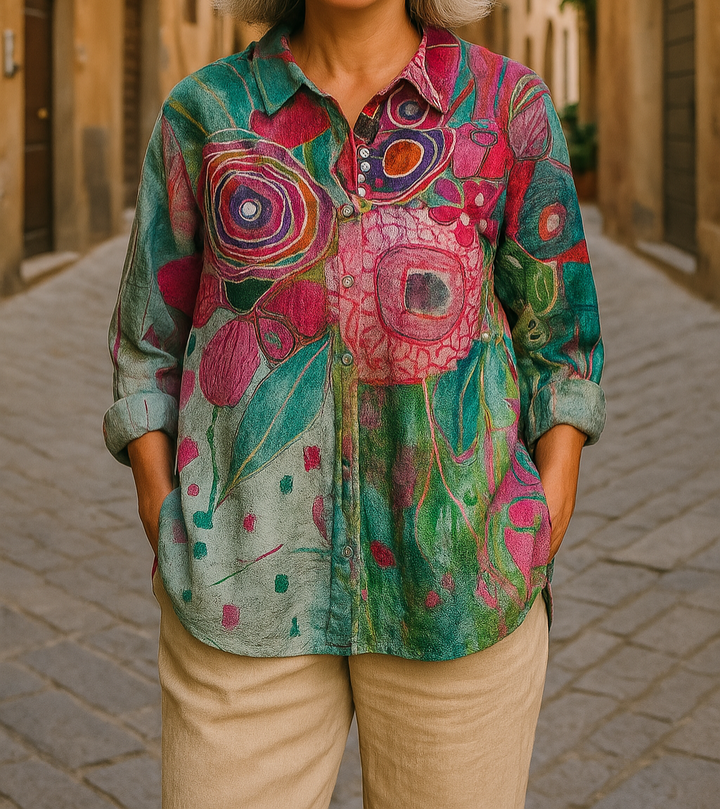 Petra - Casual Floral Blouse