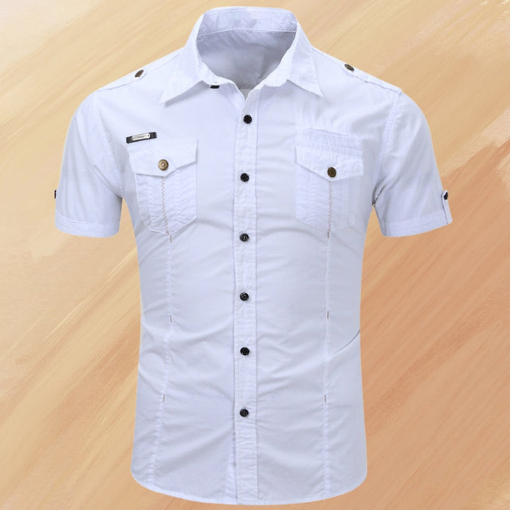 Ryder - Elegant Summer Short Sleeve Shirt With Pocket