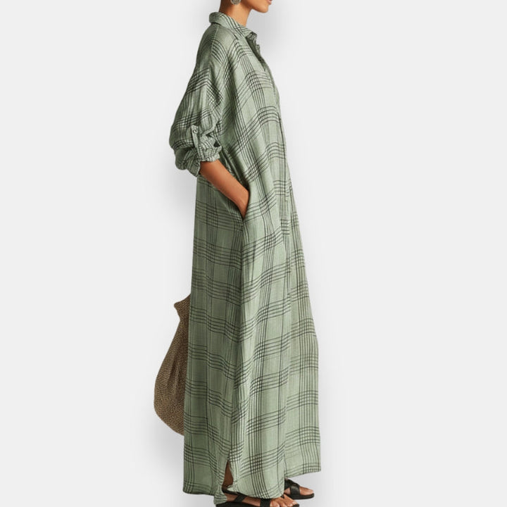 Massiel - Checkered Shirt Dress