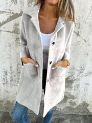 Amelette - Coat With Lapel Collar and Patch Pockets