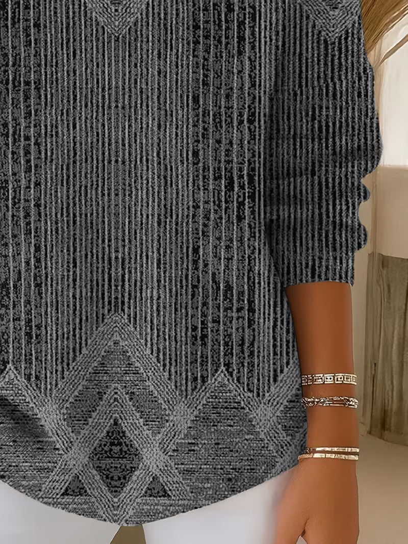 Danita - Vertical Stripe Print Top
