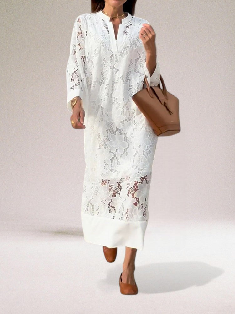 Hafina - Luxurious Lace Maxi Dress