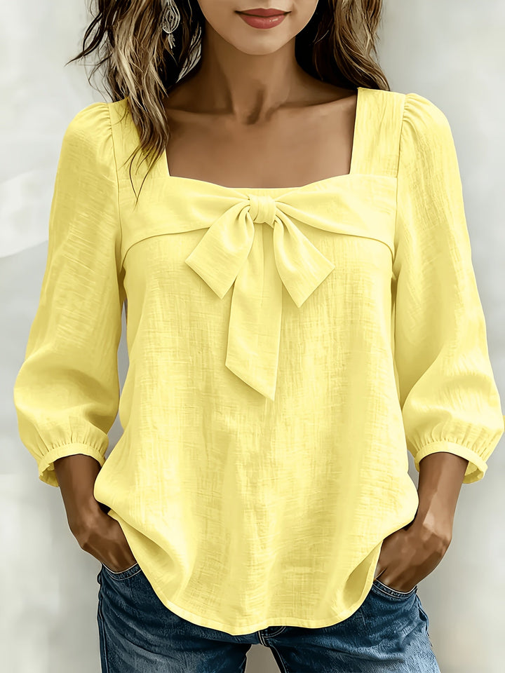 Avelieandra - Casual Summer Bow Shirt