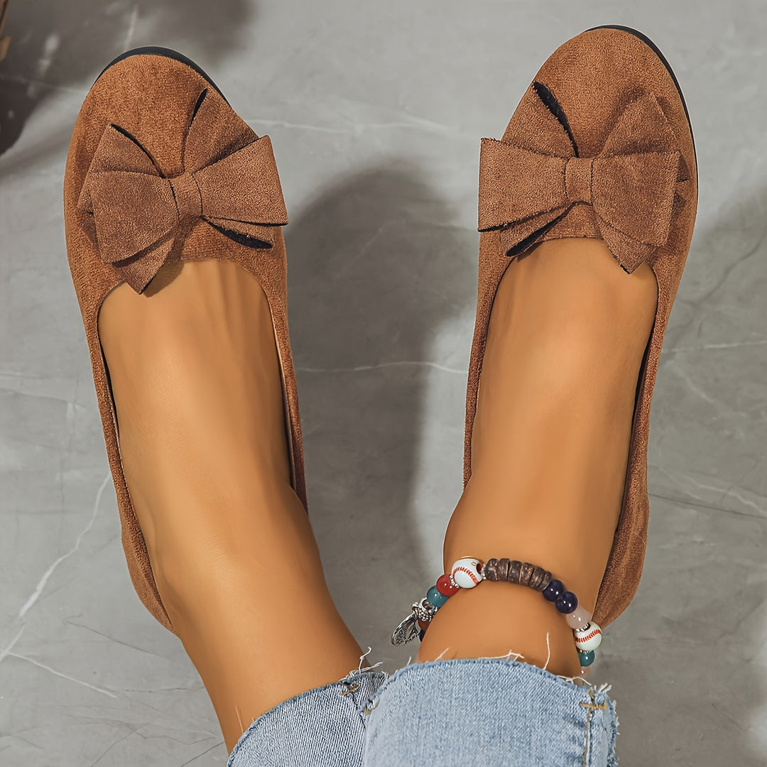 Fransiska - Breathable Non-slip Loafers With Bowtie