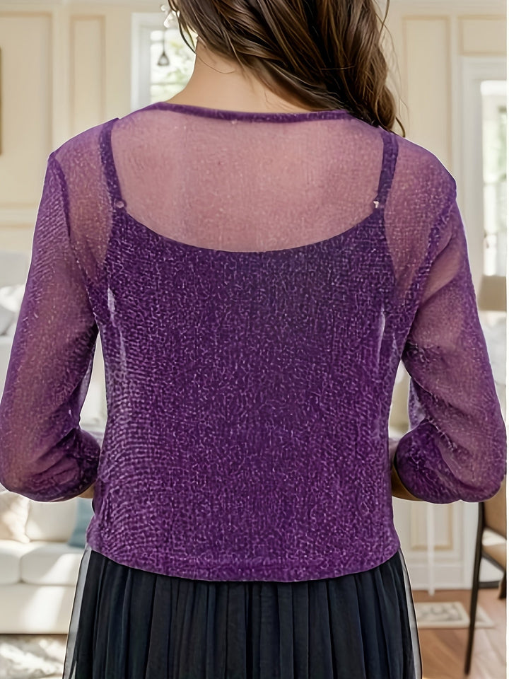 Zinna - Elegant V-Neck Tie Front Shawl